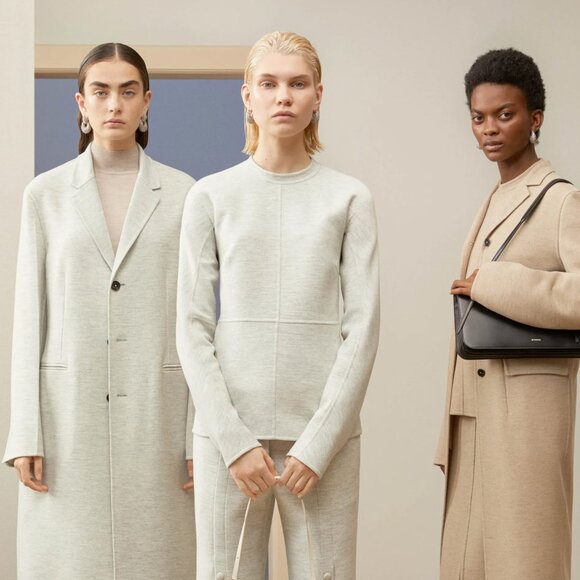 Jil Sander Grey Wool Felt Top, Size 36. Fits a US 4/6 - Picture 2 of 12